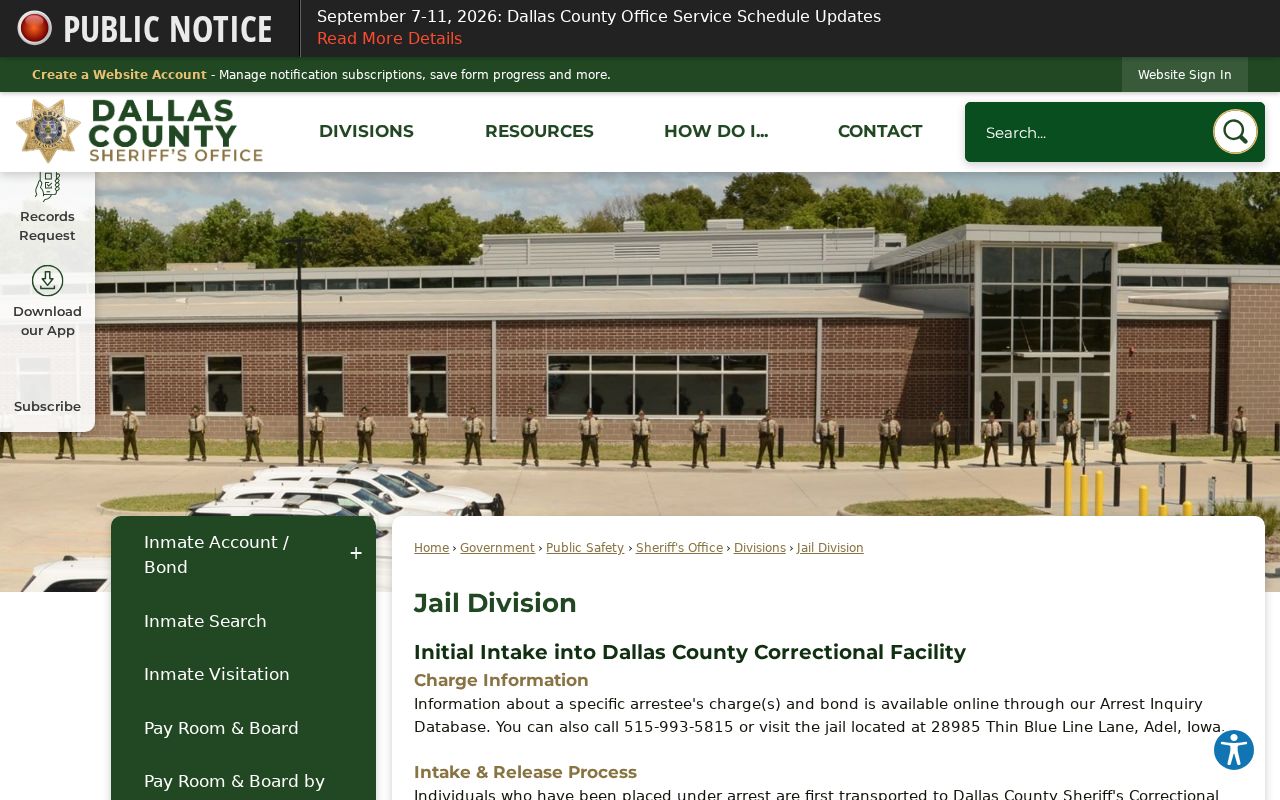 Dallas County active warrant jail intake