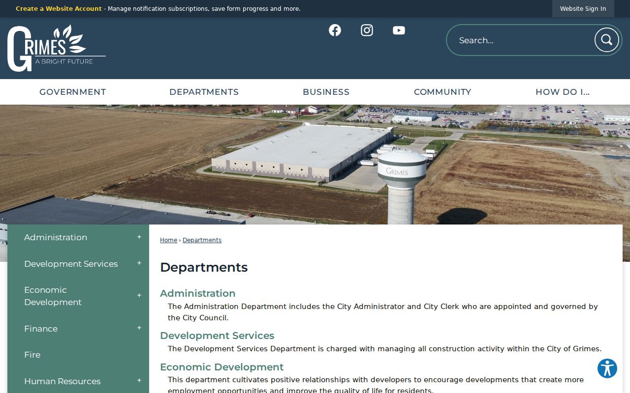 Grimes contracted law enforcement page for Dallas County warrant records routing